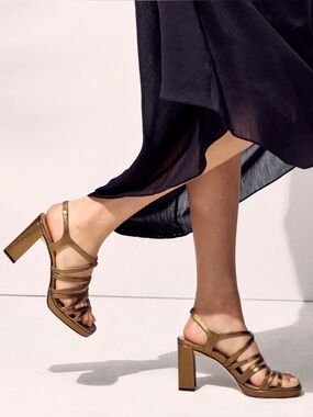 Inez Naomi Heels in soft bronze size 8.5